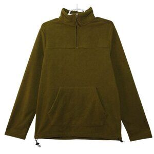 Goodfellow & Co. Men's Olive Quarter Zip Kangaroo Pocket Sweater Size S. NWT